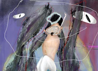 a painting of a woman in a white dress